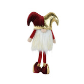 Decoris Polyester Gnome Standing 33cm - Red/Gold